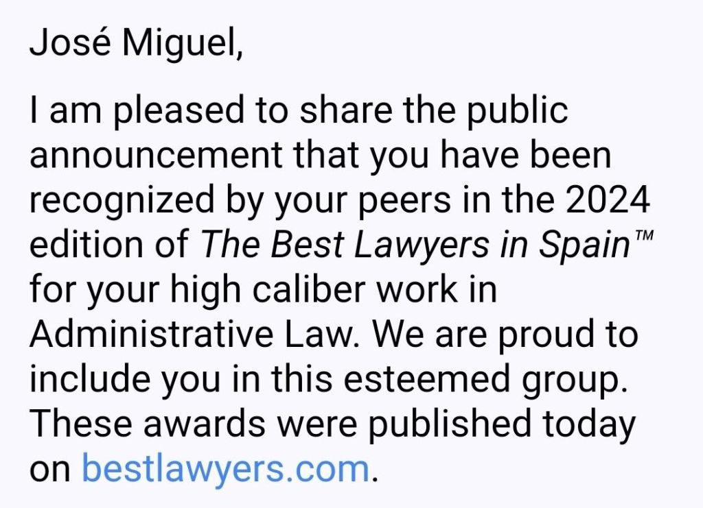 Best Lawyers 2024 a José Miguel Castillo Calvín